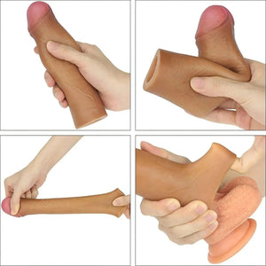 Guaina fallica realistica - Incrementa la lunghezza di 5 cm e il glande del 40%