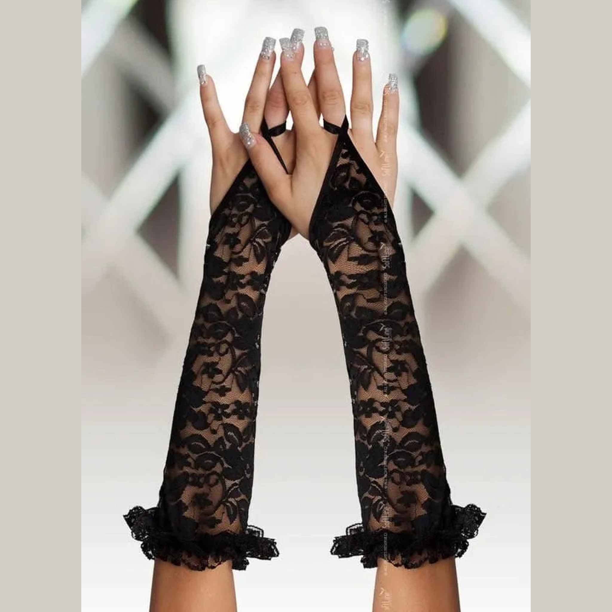 Guanti decorati infradito