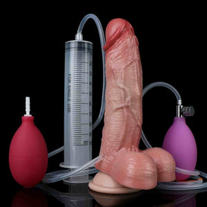 Hand-pump inflatable Dildo, squirting dildos for women