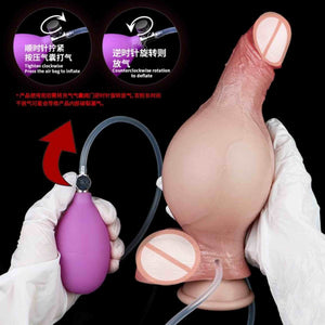 Hand-pump inflatable Dildo, squirting dildos for women