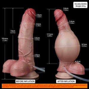 Hand-pump inflatable Dildo, squirting dildos for women