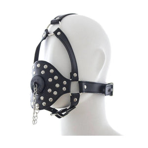 Harness Gag con Tappo Removibile - Nero