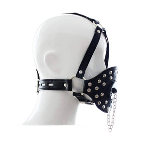 Harness Gag con Tappo Removibile - Nero