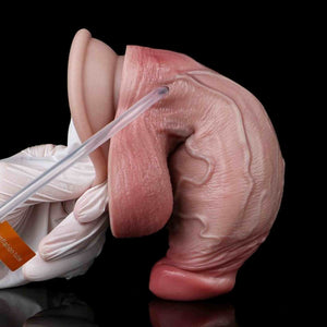 Inflatable-Squirting Dildos, Lifelike Sex Toys With Hand-pump