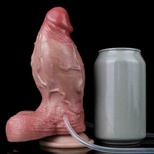 Inflatable-Squirting Dildos, Lifelike Sex Toys With Hand-pump