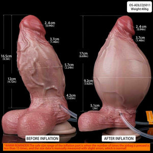 Inflatable-Squirting Dildos, Lifelike Sex Toys With Hand-pump