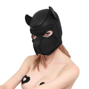 Neoprene Puppy Dog Hood – Maschera BDSM in Neoprene per Puppy Play