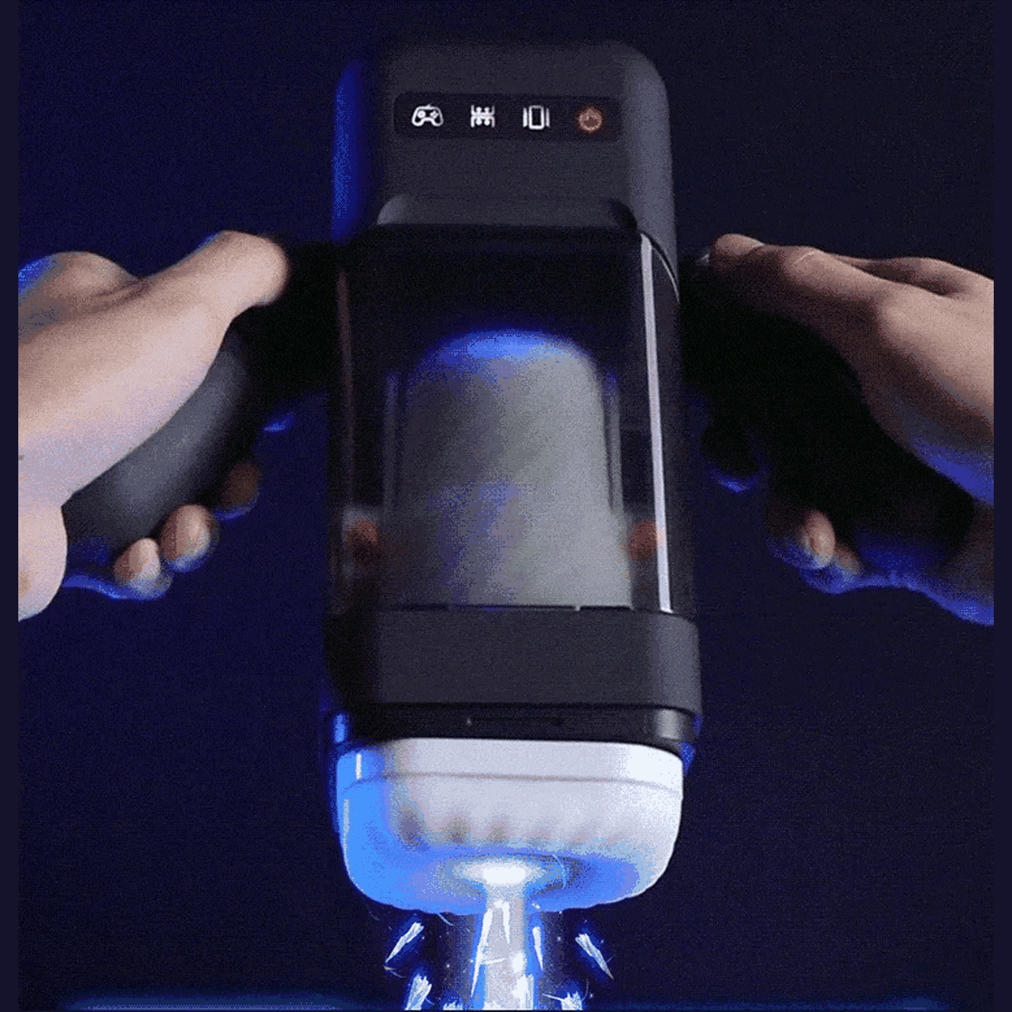 MasturbaStation - Console per la Masturbazione con Funzione di Vibrazione, Riscaldamento e Movimento Up & Down