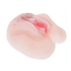 Masturbatore super realistico vibrante vagina con pelo - Multispeed, Rosa Carne