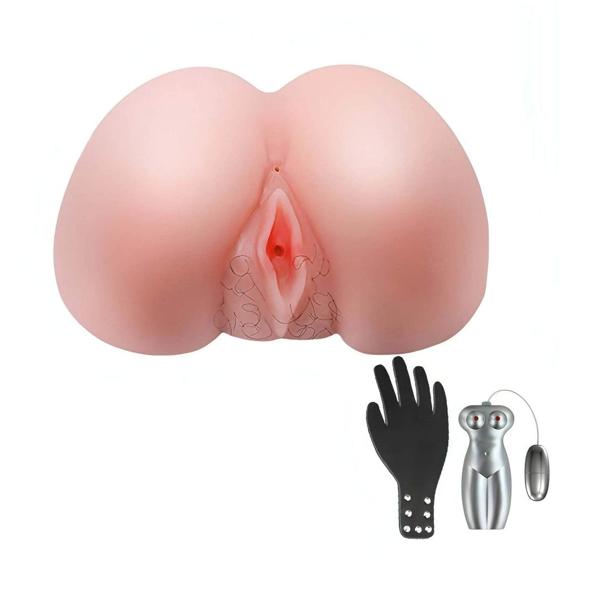 Mega Masturbatore vibrante Ano e Vagina Super Realistico - Incluso un Paddle