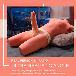 Mezzo Busto Uomo Con Dildo A Spinta Pneumatica