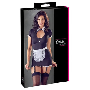 Mini abito da French Maid con grembiule coordinato