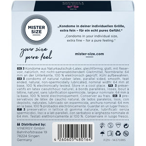 Mister Size Profilattici Extra Fini da 64 mm