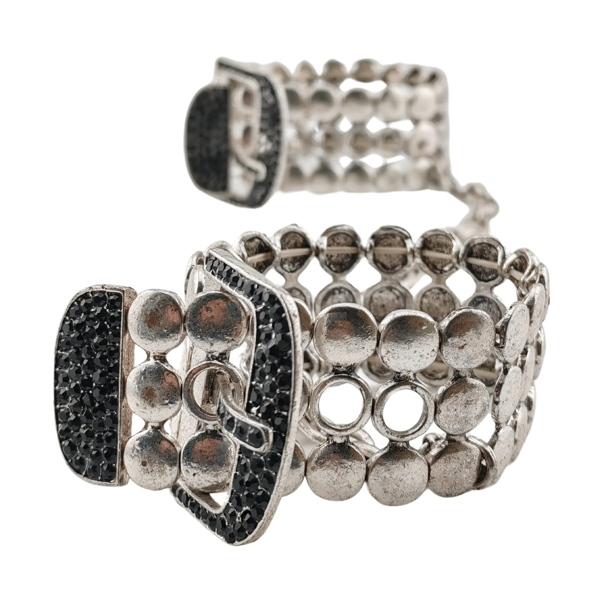 Noir Argent Elegant Os Menottes