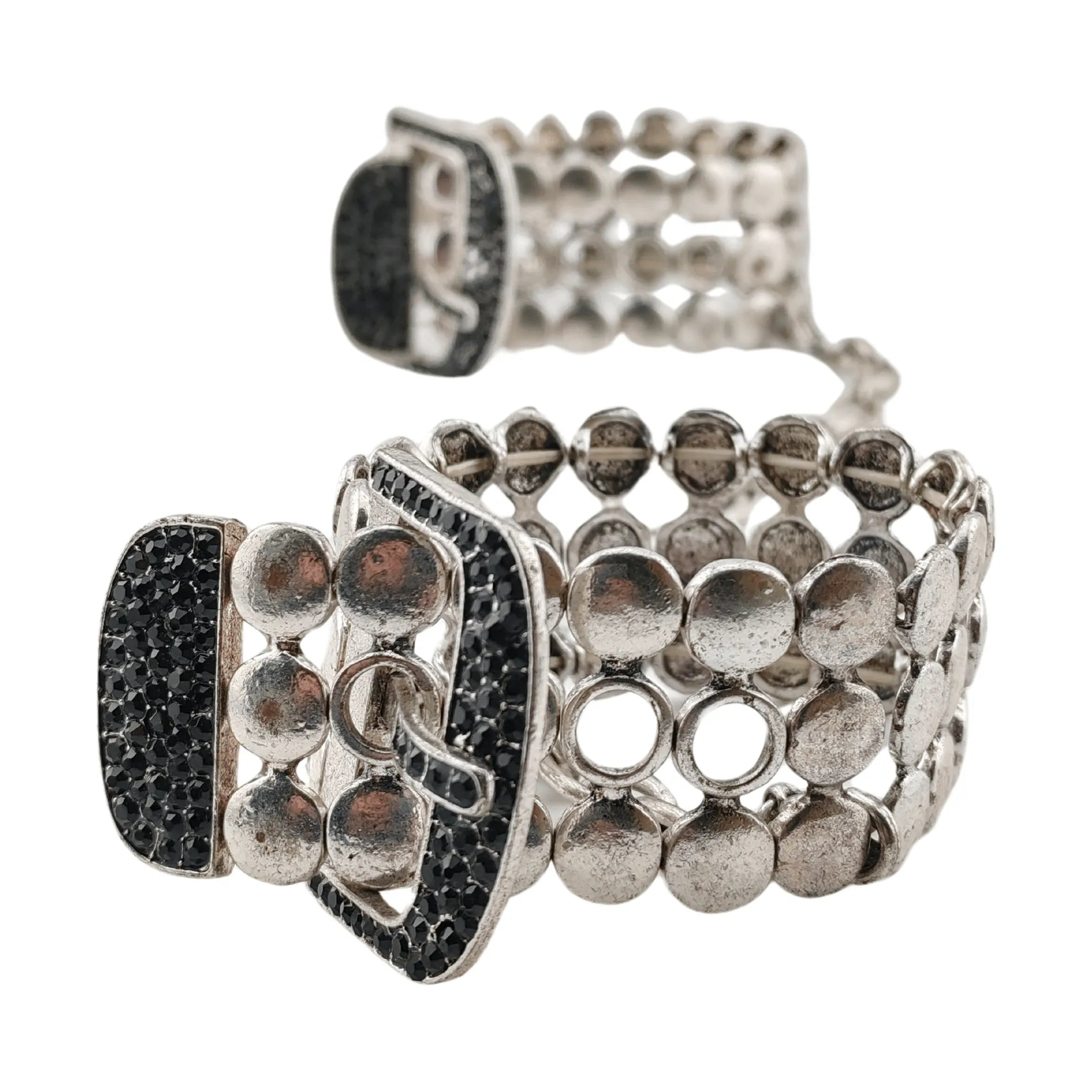 Noir Argent Elegant Os Menottes