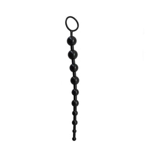 Palline anali con impugnatura ad anello, diametro da 1 a 2.5 cm - Nero