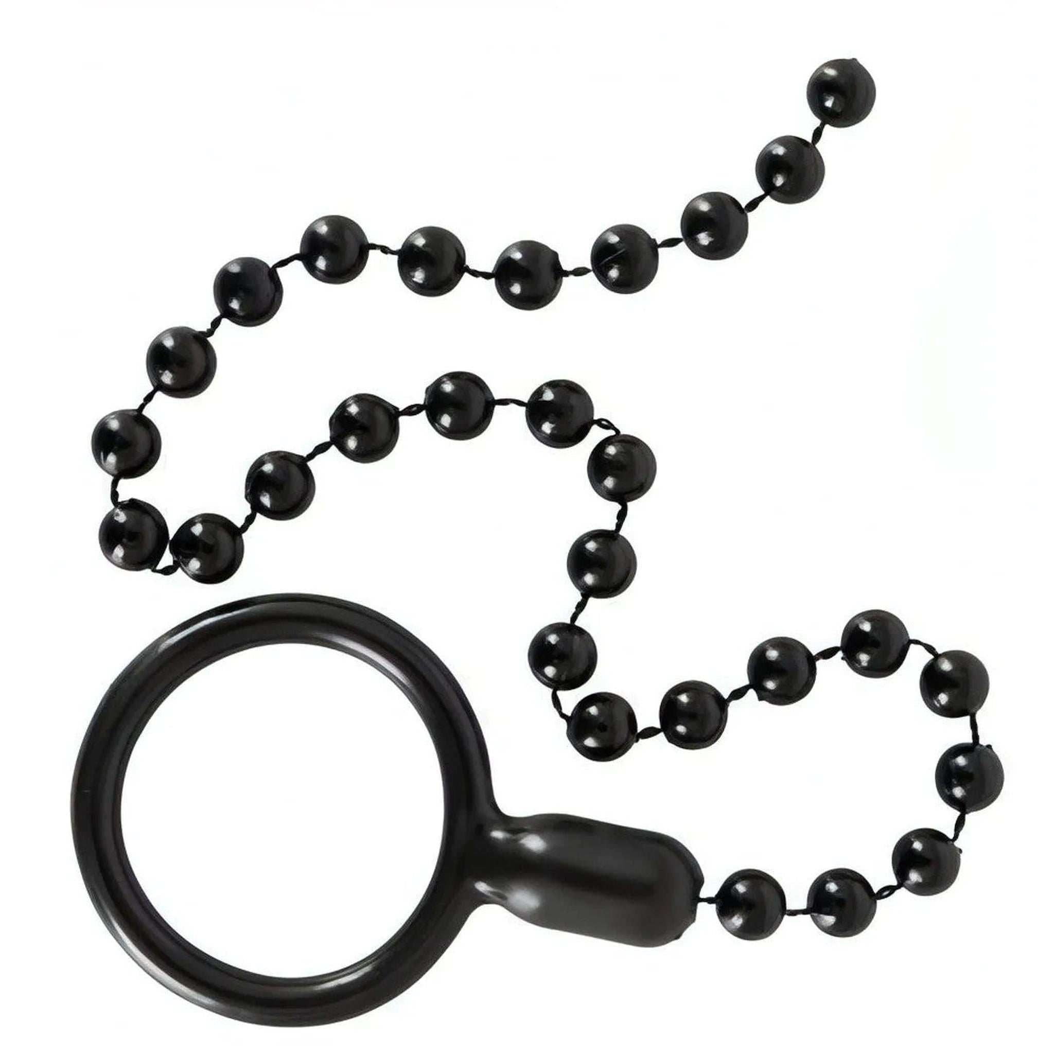 Palline anali collegate ad anello fallico - Nero