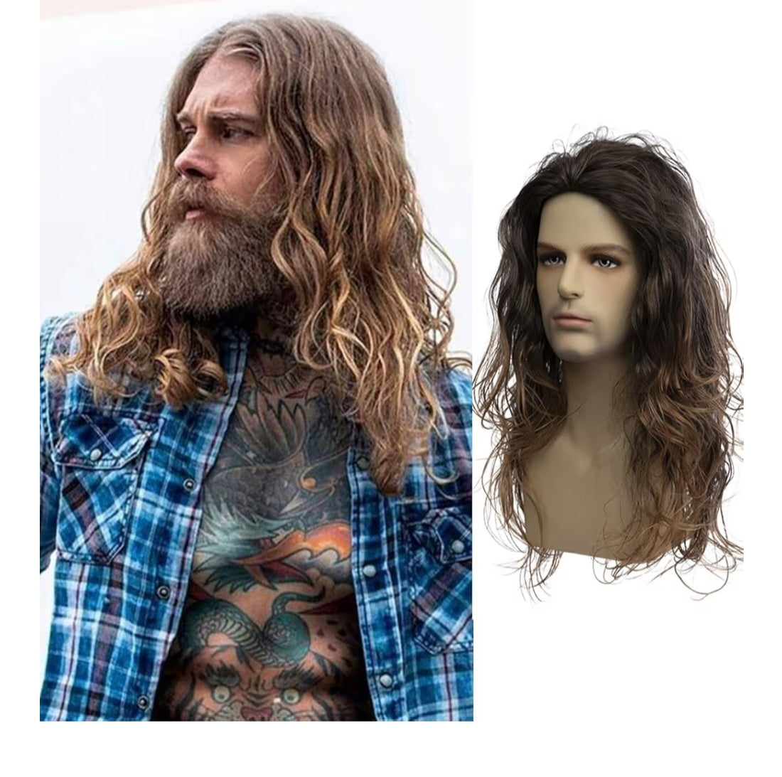 Parrucca Uomo Capelli lunghi