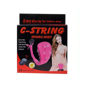 Perizoma C-String Vibrante Wireless Invisibile e Autoreggente con 10 diversi programmi di vibrazione visualizzabili sul LED Dis