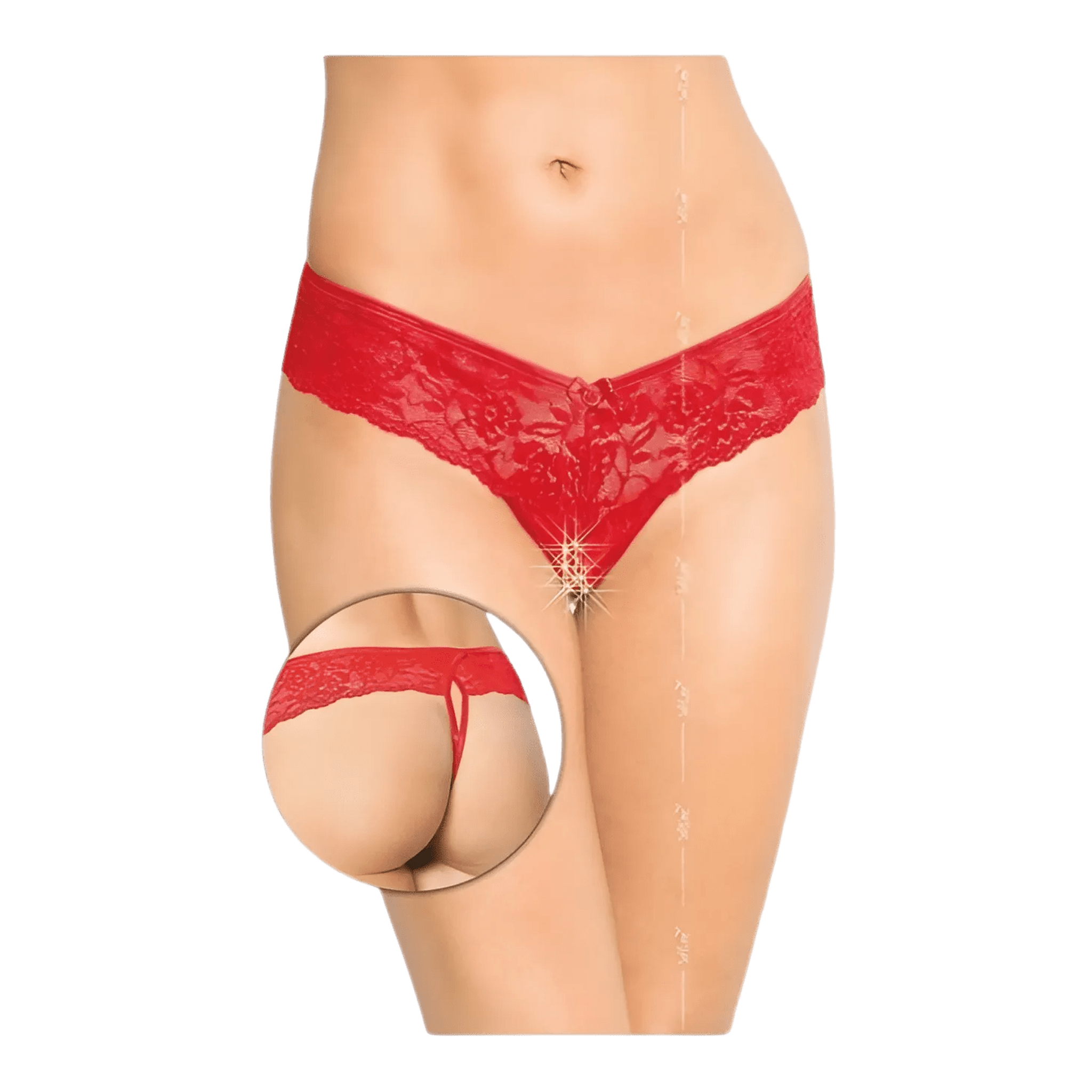 Perizoma Rosso a Fascia Alta
