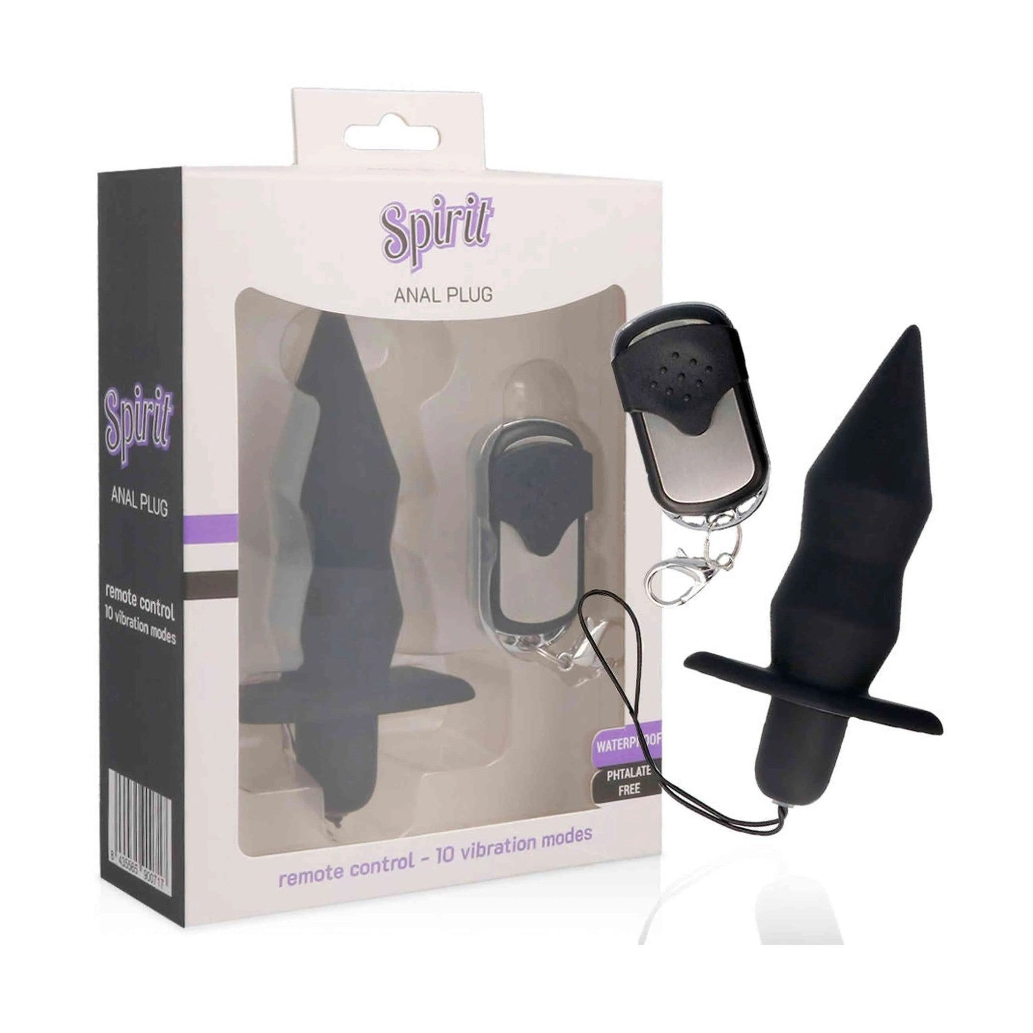 Plug Anale Wireless in silicone - 10 modalità di vibrazione, Nero