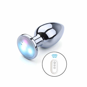 Plug Anale in Alluminio Con Luce LED Controllato da APP o Telecomando Wireless