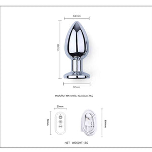 Plug Anale in Alluminio Con Luce LED Controllato da APP o Telecomando Wireless