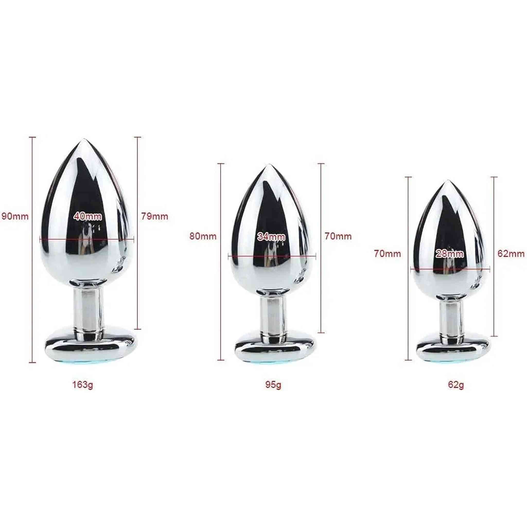 Plug anale in metallo con swarovsky a forma di cuore Arancione