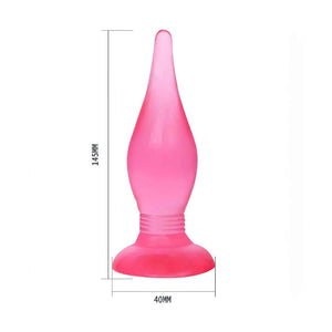 Plug anale morbido con diametro crescente - Rosso