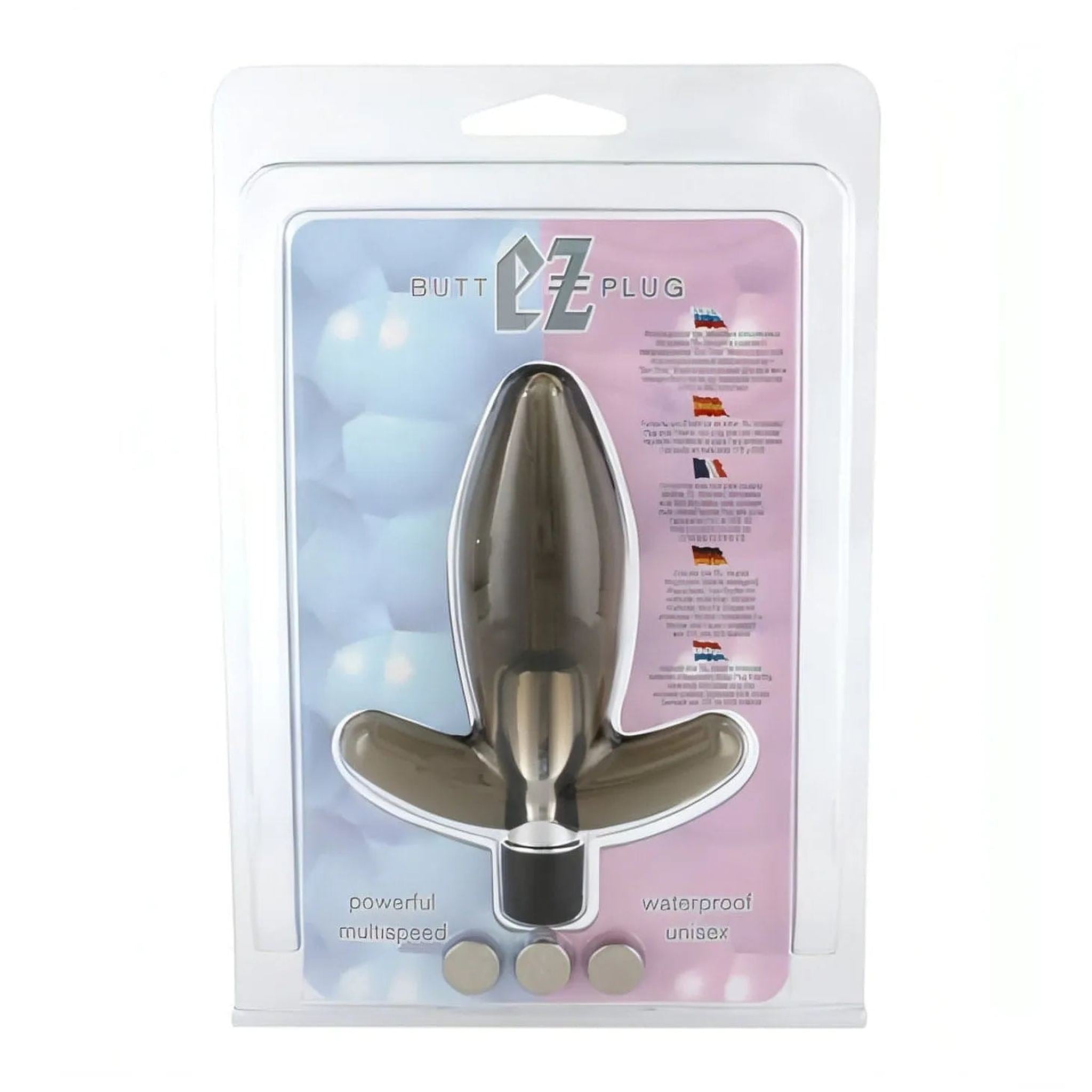 Plug anale vibrante multispeed - Grigio scuro