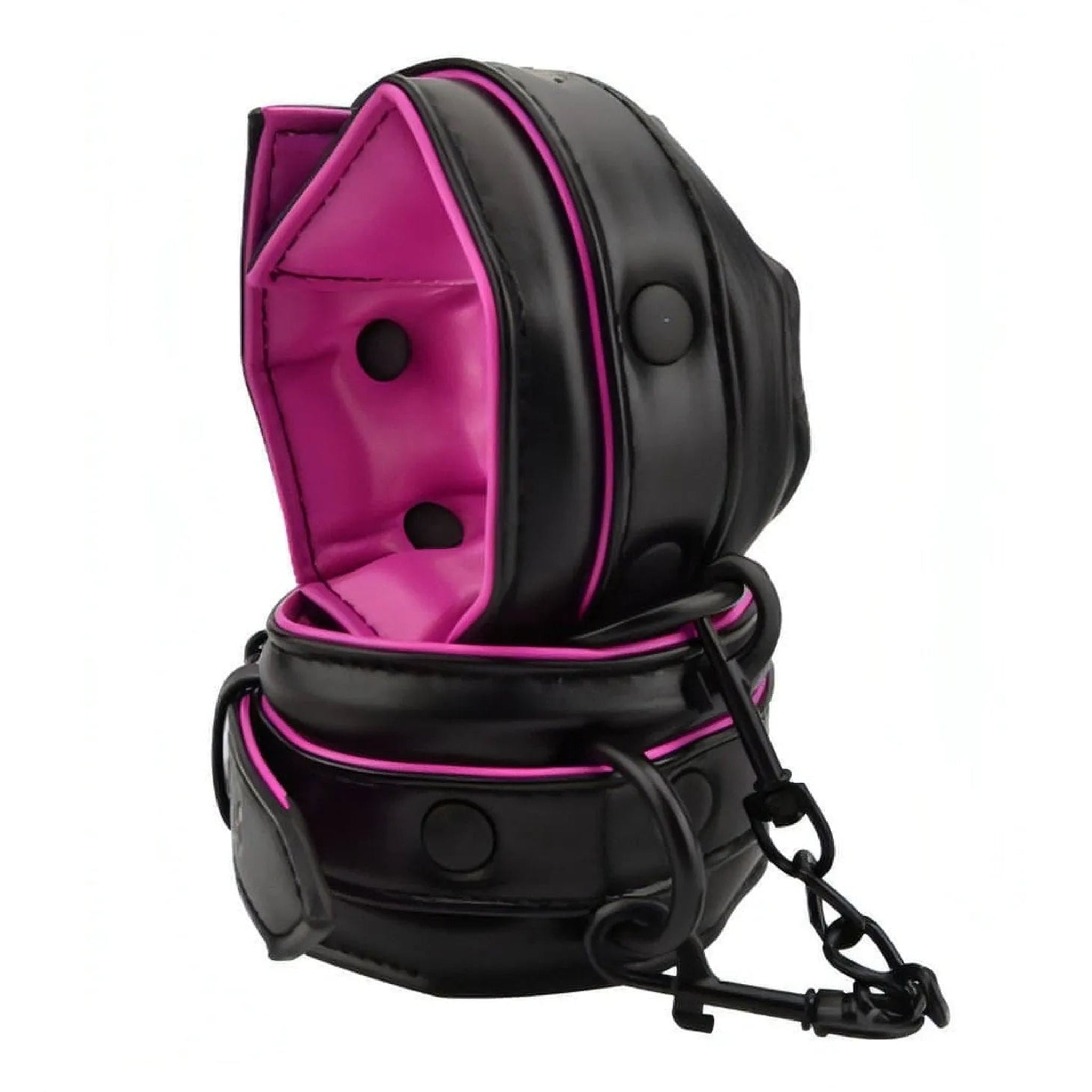 Polsiere Imbottite Nere e Fucsia