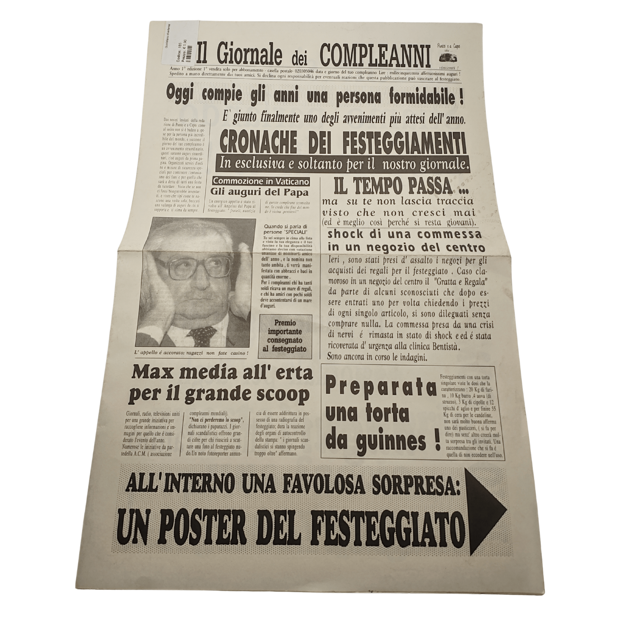 Quotidiano Il Giornale dei Compleanni - Cronache dei Festeggiamenti