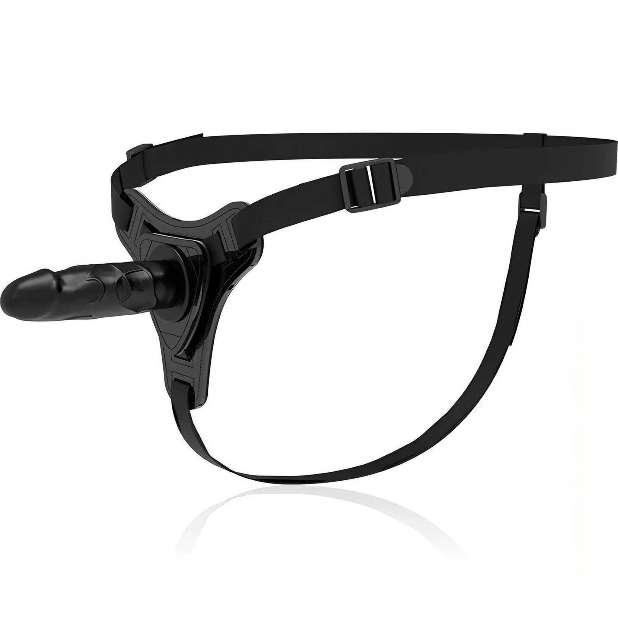 Realistic Silcone Strapon - Nero, 16 cm