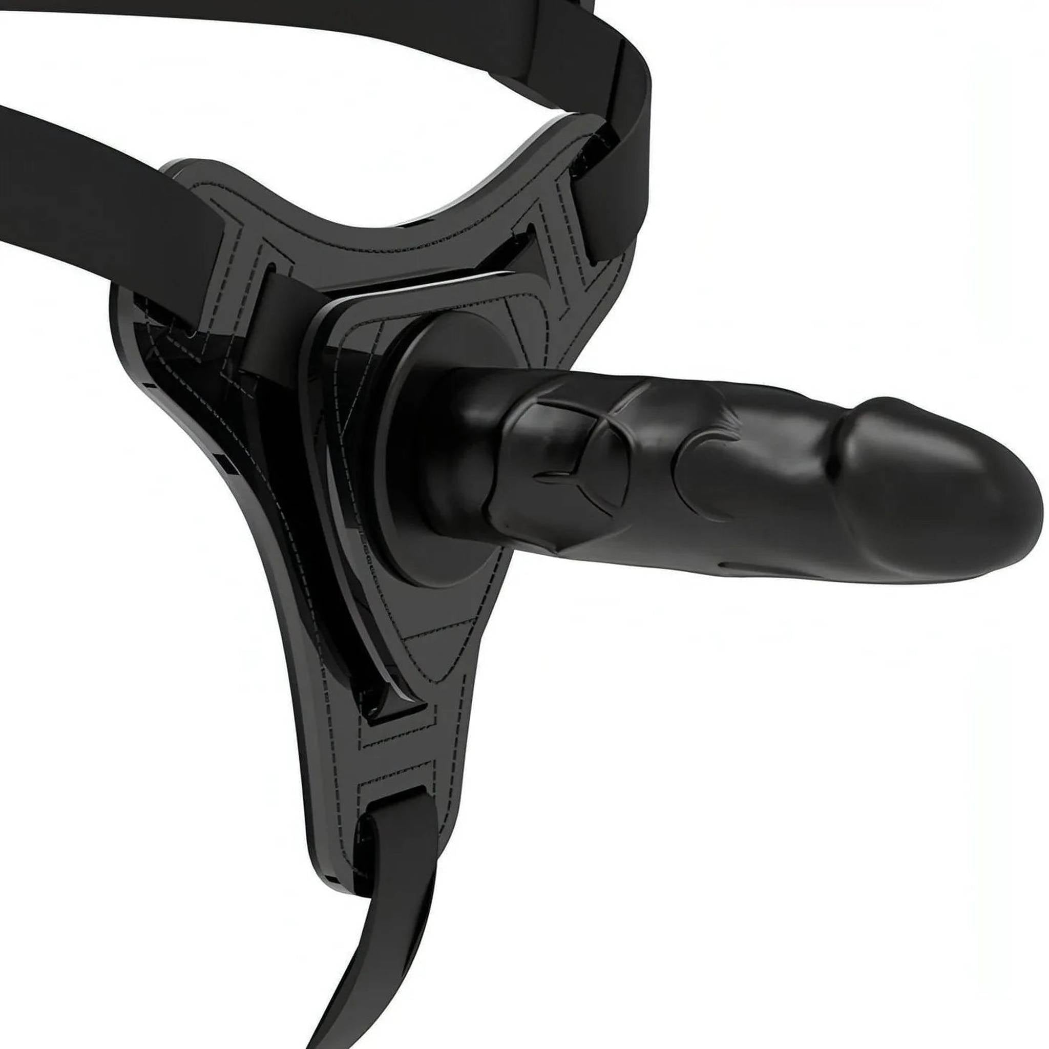Realistic Silcone Strapon - Nero, 16 cm
