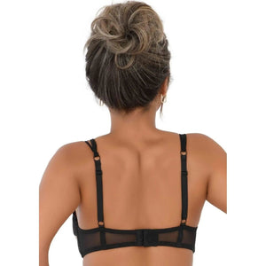 Reggiseno Sexy Con Pizzo Nero e Inserto Centrale Trasparente