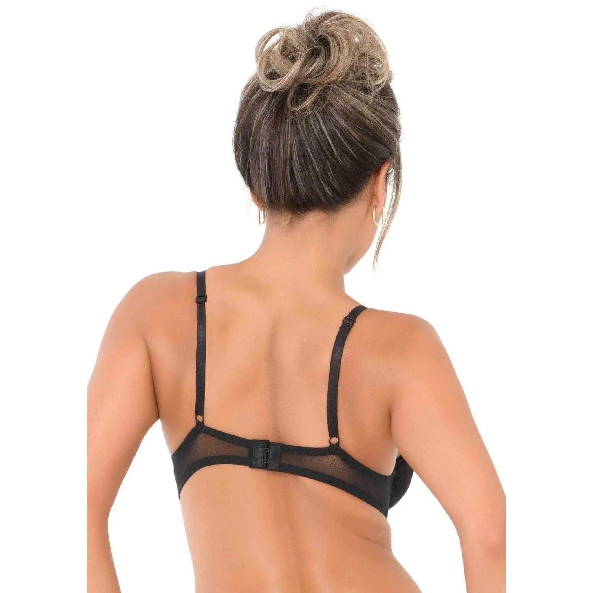 Reggiseno a Balconcino in Pizzo Nero