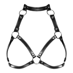 Reggiseno bondage con cinturini, O-ring e catenella