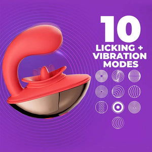 Rondy Vibratore G Spot con Lingua per la Stimolazione Clitoridea