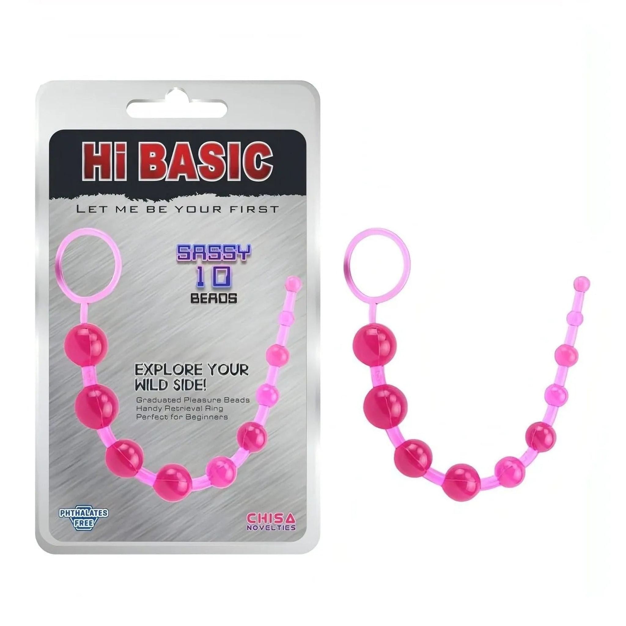 Sassy 10 Anal Beads - Pink