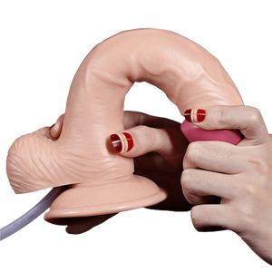 Squirt Extreme Fallo Realistico con Pompa Squirting - Rosa Carne, 9″