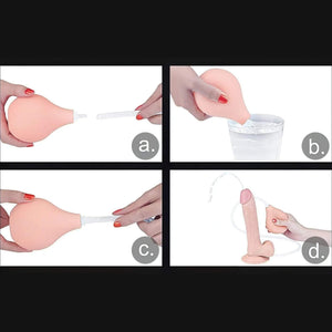 Squirt Extreme Fallo Realistico con Pompa Squirting - Rosa Carne, 9″