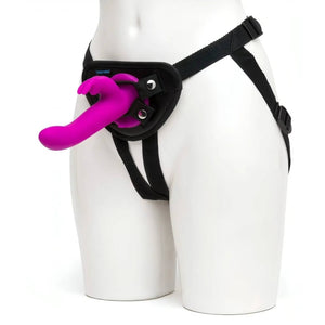 Strap-On Rabbit Vibrante con 15 Diverse Modalità Di Vibrazione - Silicone Medicale, Ricaricabile
