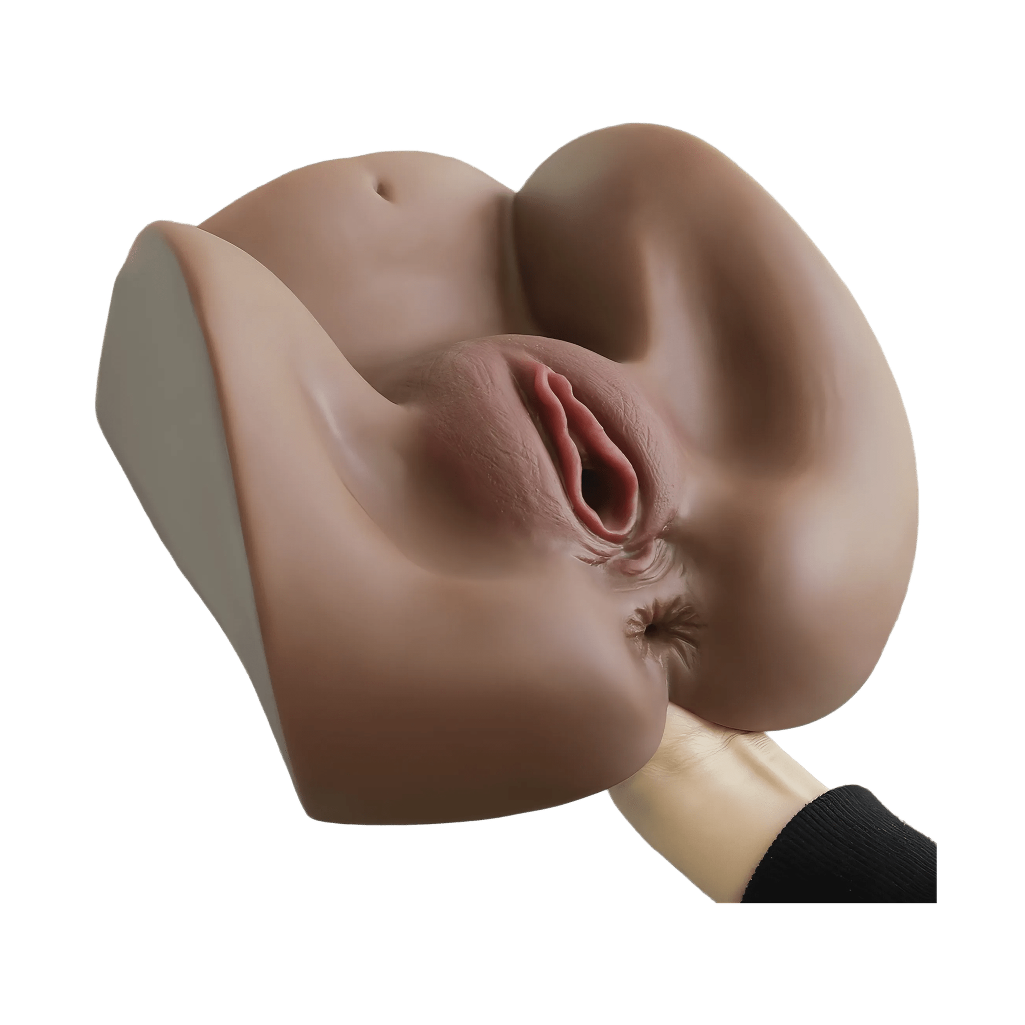 Streetgirl's No. 2 – Masturbatore Super Realistico e Morbido con Canali Anale e Vaginale Extra Stimolante – Nero