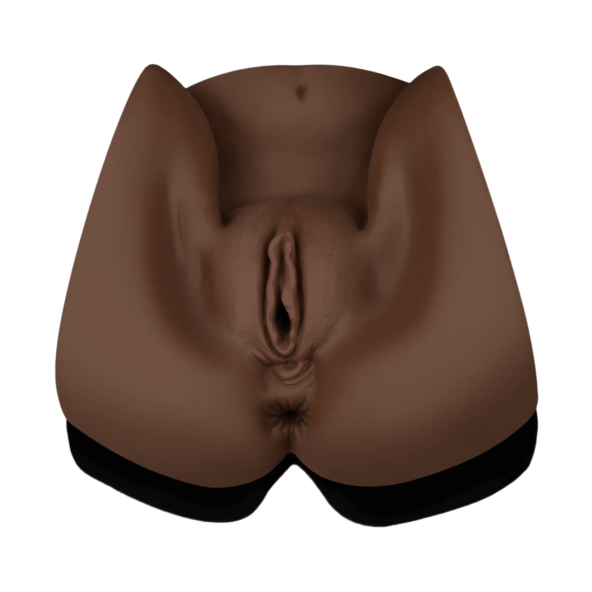 Streetgirl's No. 2 – Masturbatore Super Realistico e Morbido con Canali Anale e Vaginale Extra Stimolante – Nero