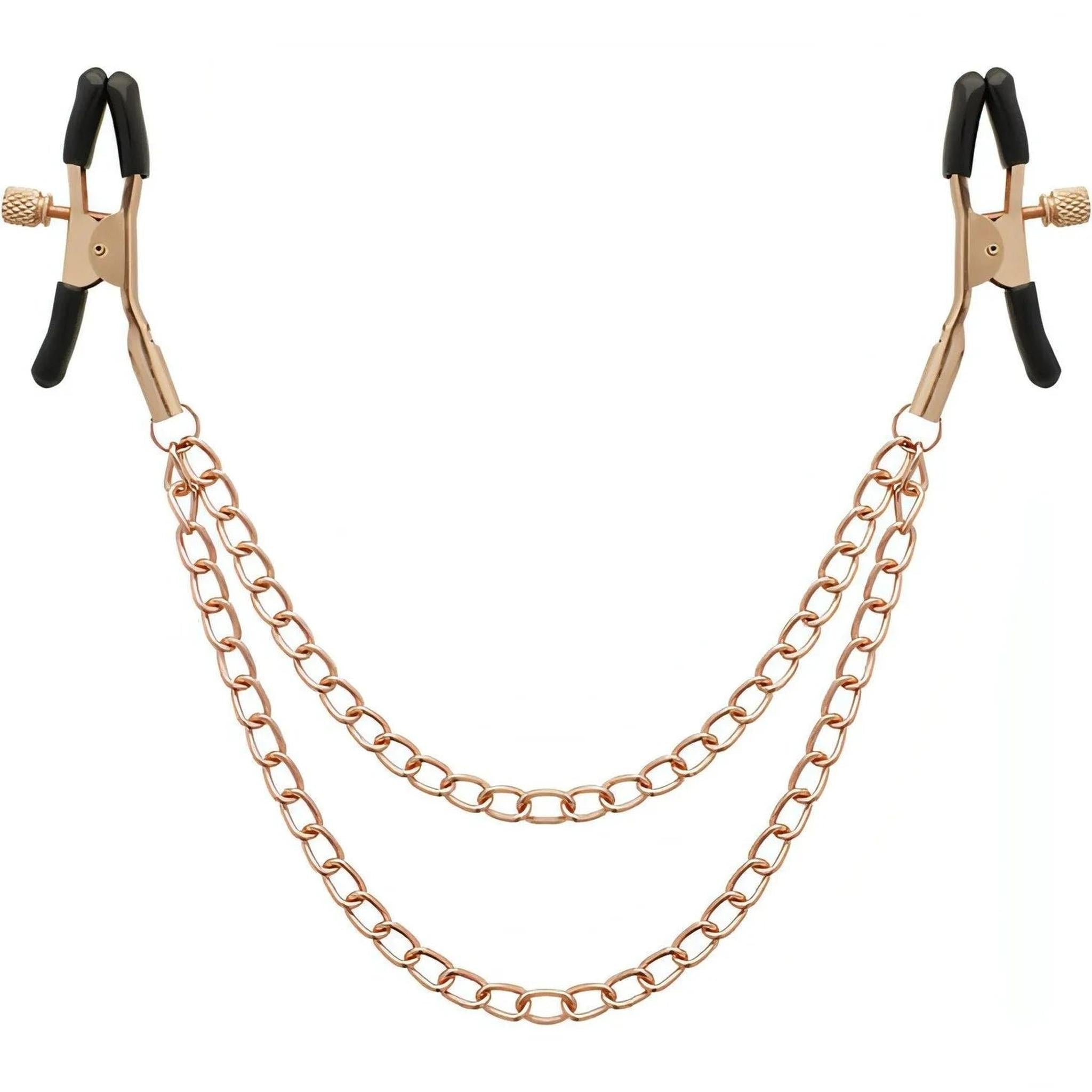 Stringicapezzoli Premium con Doppia Catena a maglia media - Gold Rose