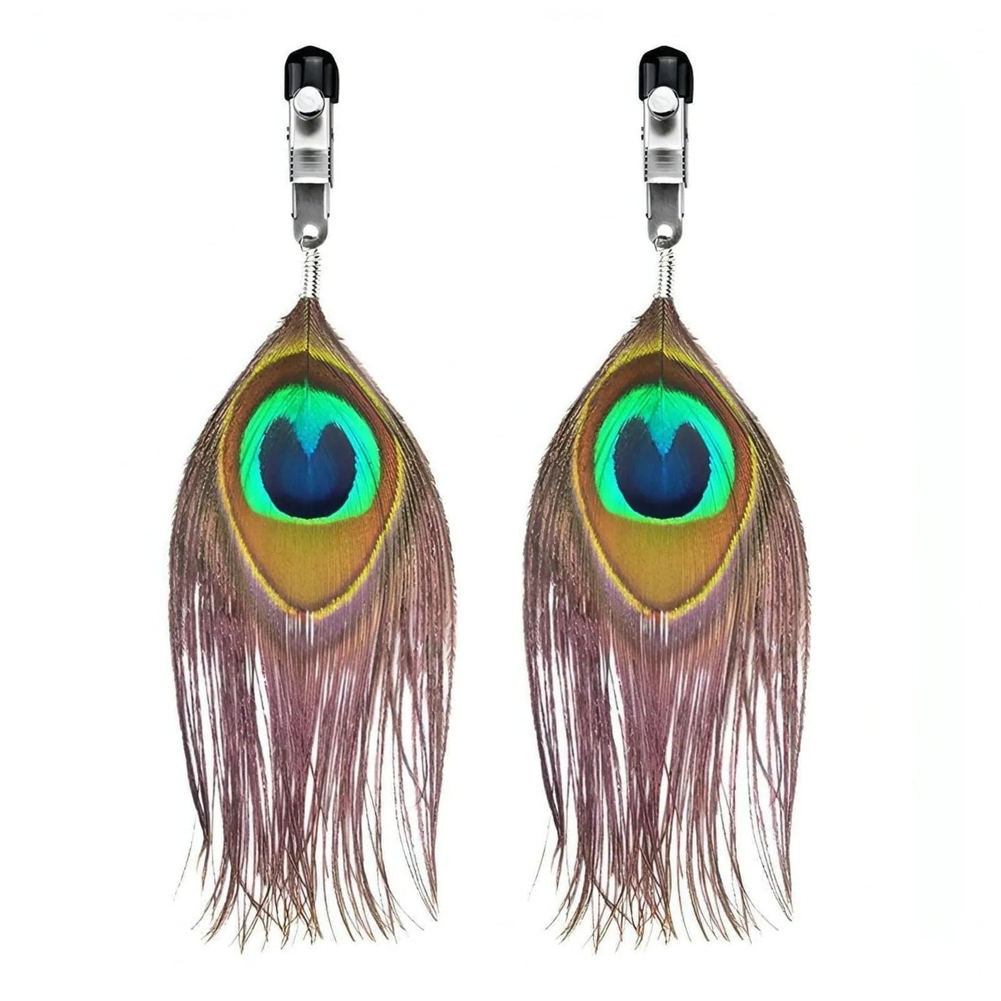 Stringicapezzoli con piuma di pavone