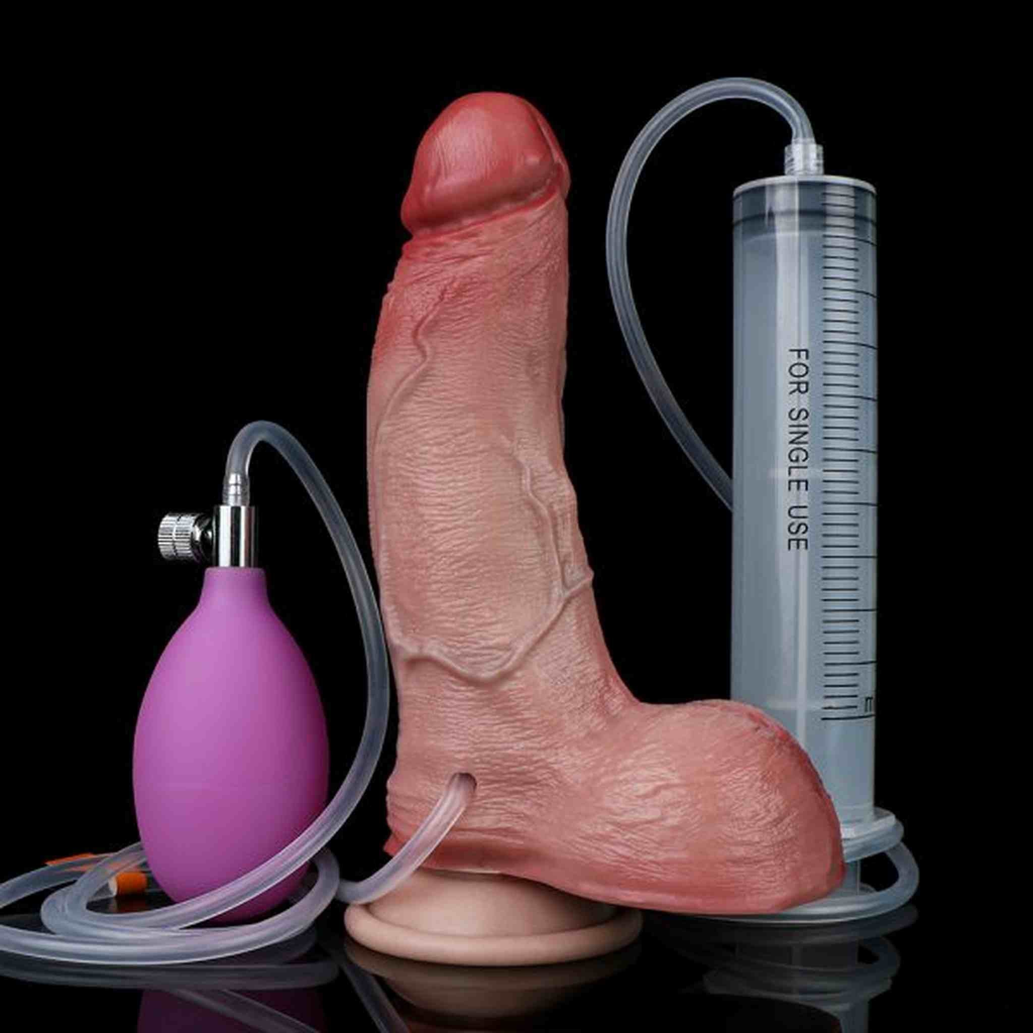 Super Realistic Inflatable Dildo, Squirting Sex Toy For Women