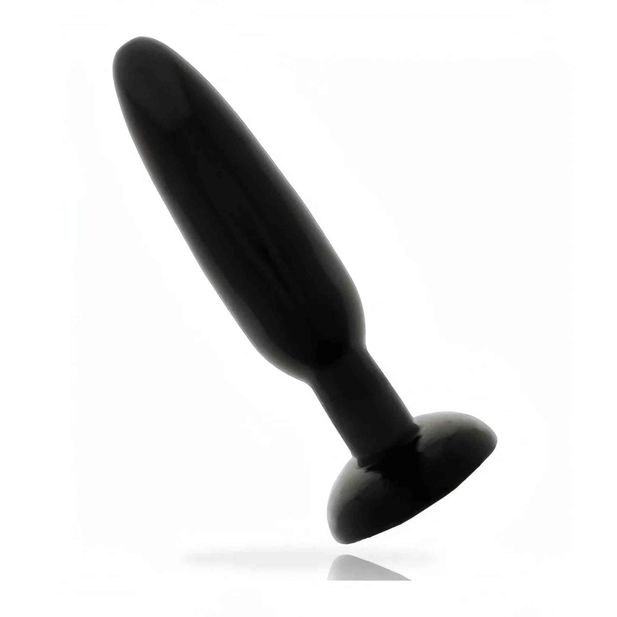 Super Soft Anal Plug - Black, 14 cm