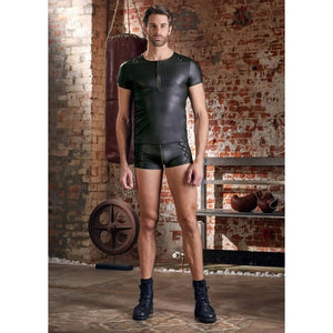 T-Shirt Uomo Sexy Con Cerniera Sul Petto