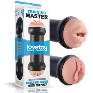 Training Master Double Side Stroker Pussy and Mouth Flesh